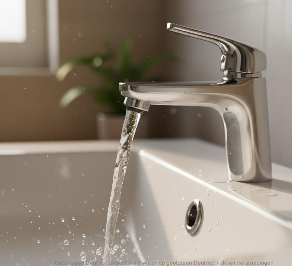 Impact hard water op gootsteen Deurne: kalk en verstoppingen